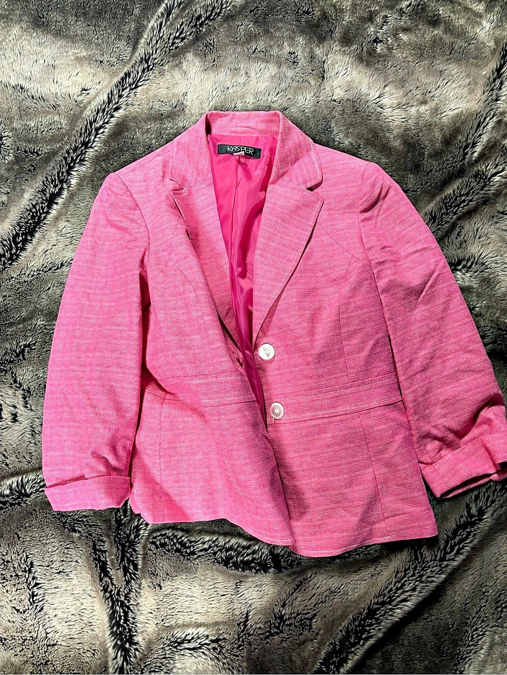 Kasper Two-Button Blazer Pink Size 10
